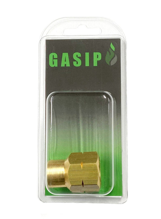 Adapter POL inv-G3/8''V-Gasolkoppling-Gasoladapter-Vänstergängad-3/8"V-POL-Campingflaska-adapter camping-adapter gasolflaska