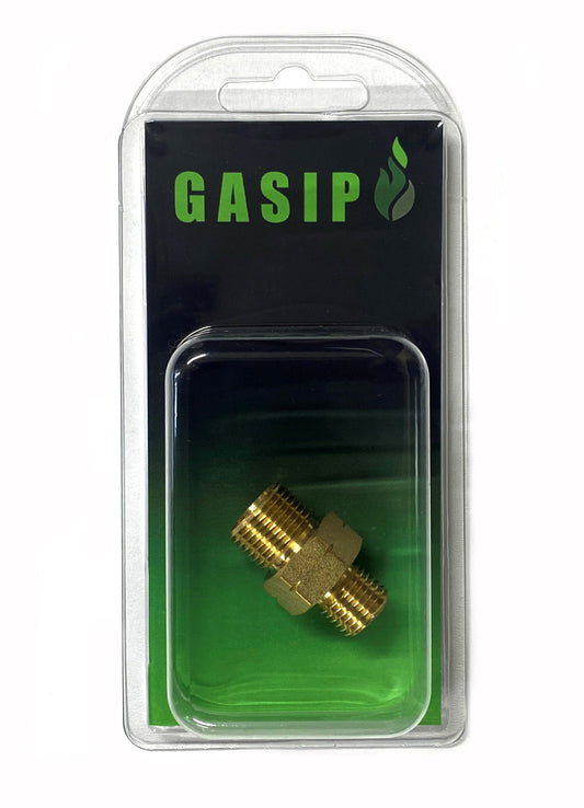 Dubbelnippel G1/4"V-3/8"V - Gasolkoppling - Vänstergäng